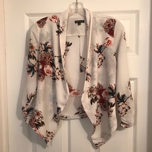 White floral blazer
